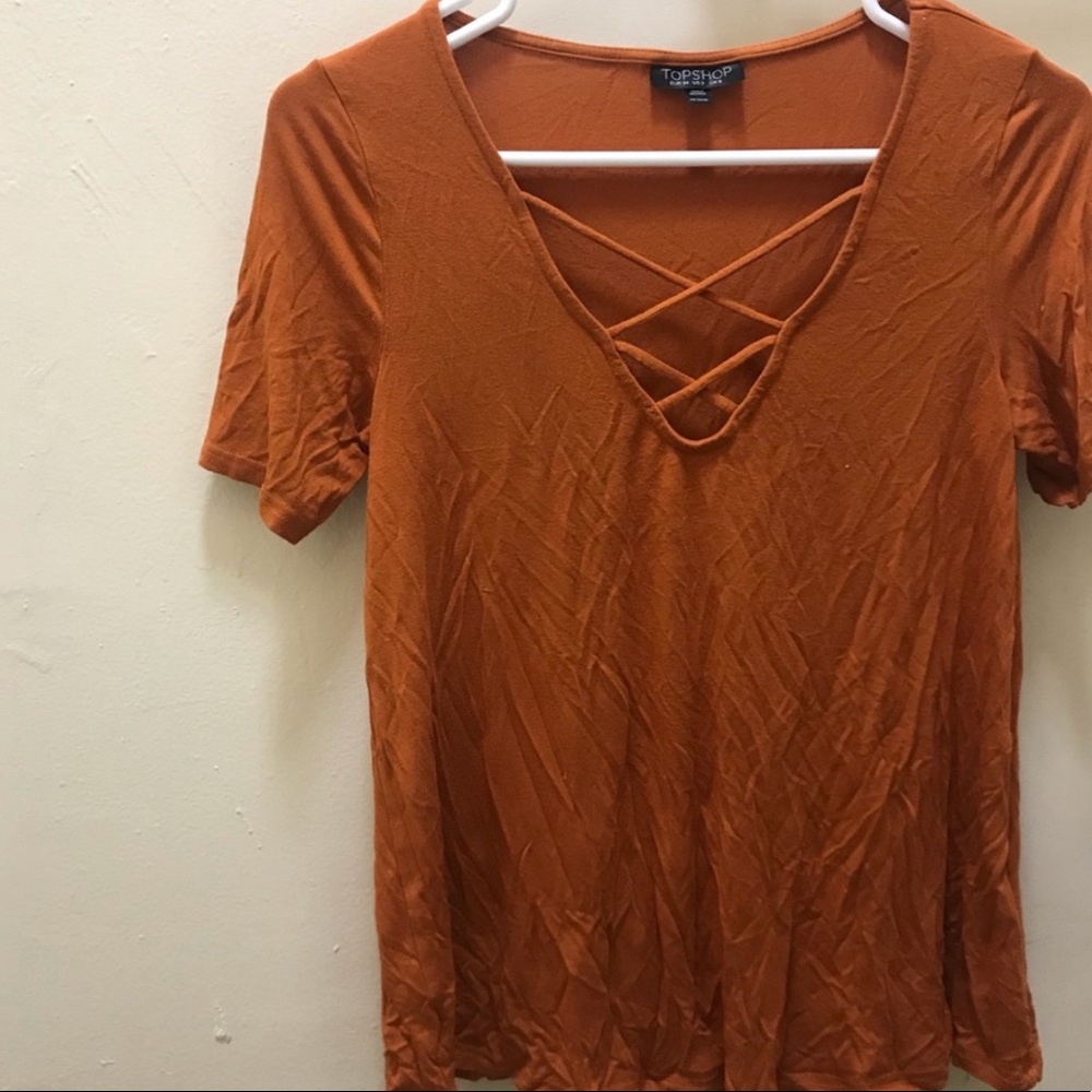 💜 TOPSHOP CROSS TOP